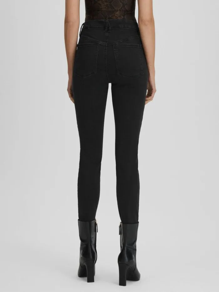 REISS Denim Women Good American Always Fits Skinny Jeans Black