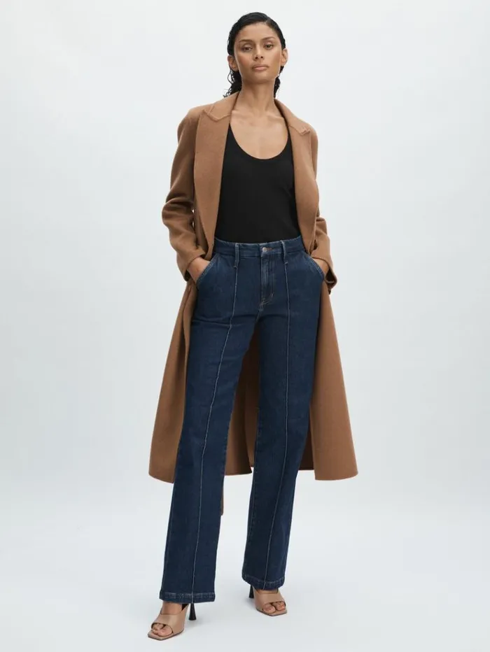 REISS Denim Women Good American StraightLeg Trouser Jeans Indigo Blue