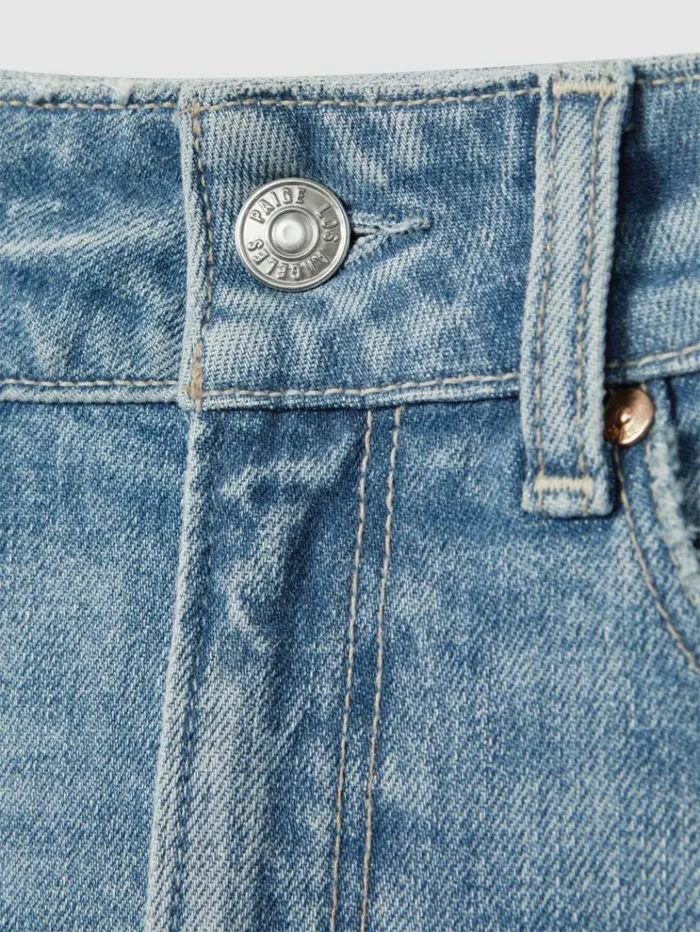 REISS Denim Women Paige Wide Leg Distressed Jeans Magnifique Blue