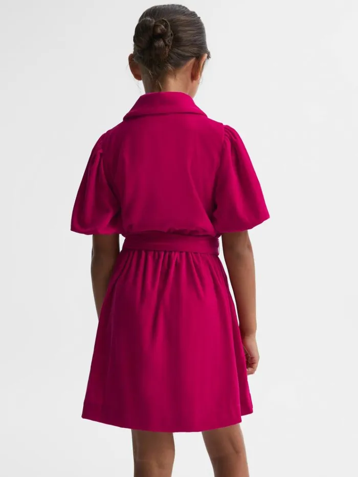 REISS Dresses Children Velvet Double Breasted Dress Pink