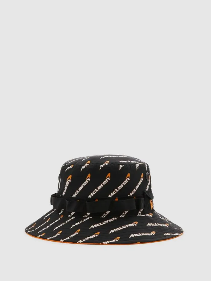REISS Hats Gloves and Scarves Men McLaren F1 Printed Bucket Hat Black