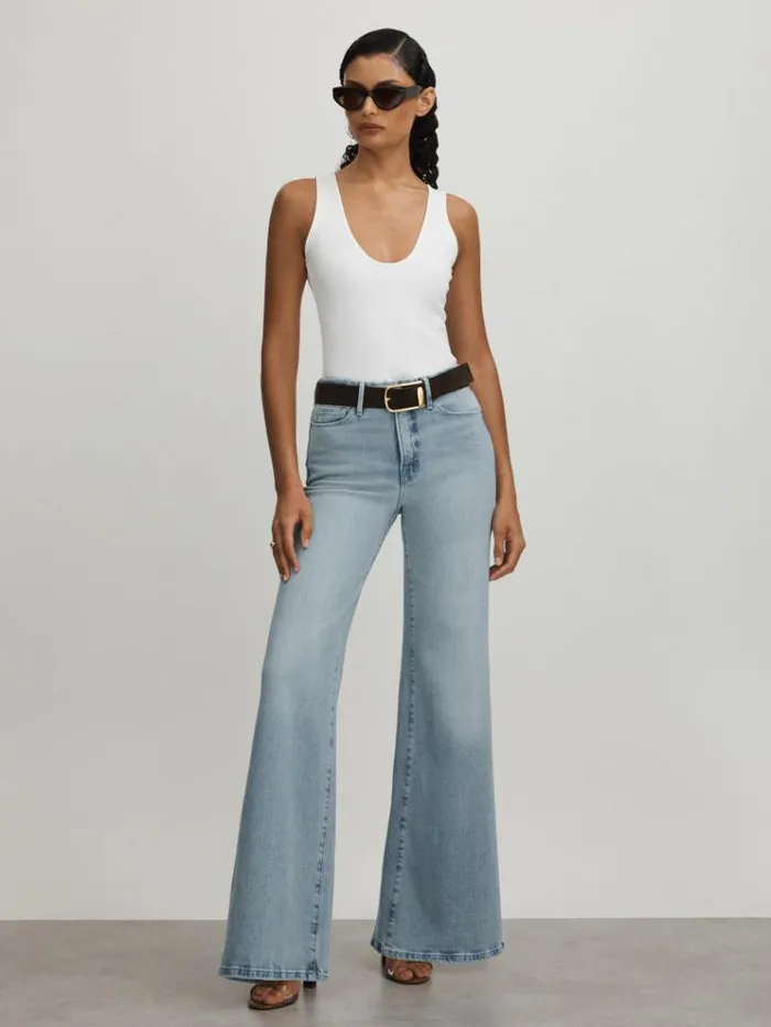 REISS Jeans Women Palazzo Jeans Pale Blue