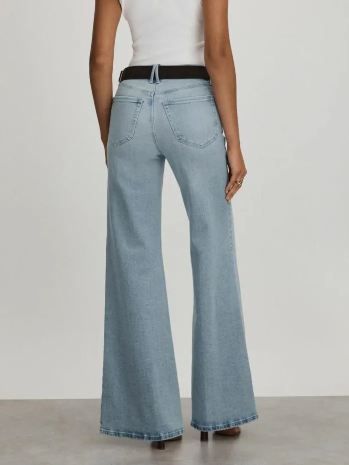 REISS Jeans Women Palazzo Jeans Pale Blue