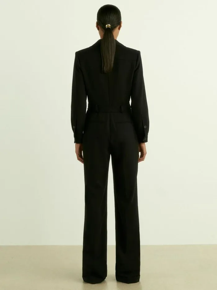 REISS Jumpsuits and Rompers Women Belted Utility Jumpsuit Black