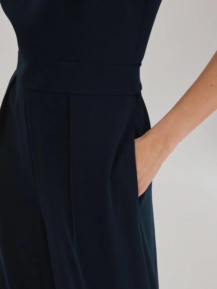 REISS Jumpsuits and Rompers Women Florere Wide Leg Jumpsuit Navy