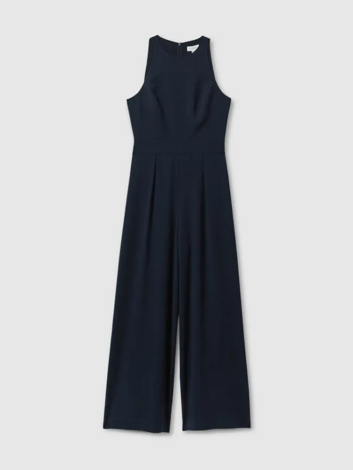REISS Jumpsuits and Rompers Women Florere Wide Leg Jumpsuit Navy