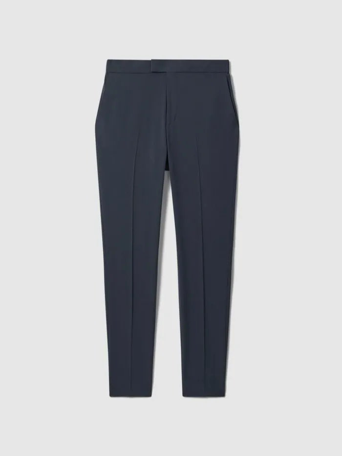 REISS Pants Men Relaxed Drawstring Trousers Airforce Blue