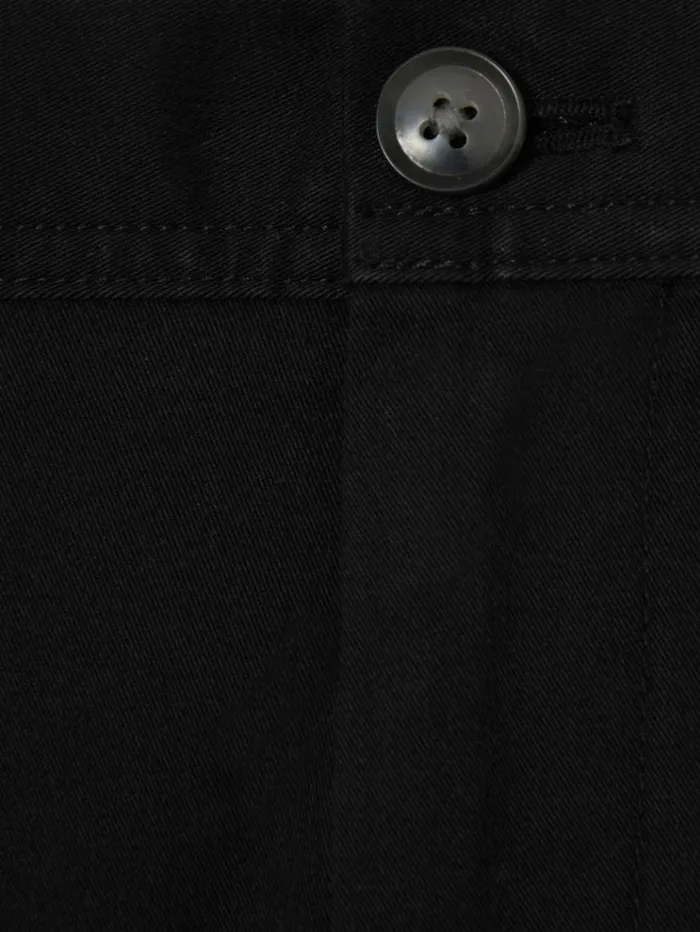 REISS Pants Men Slim Fit Washed Cotton Blend Chinos Black