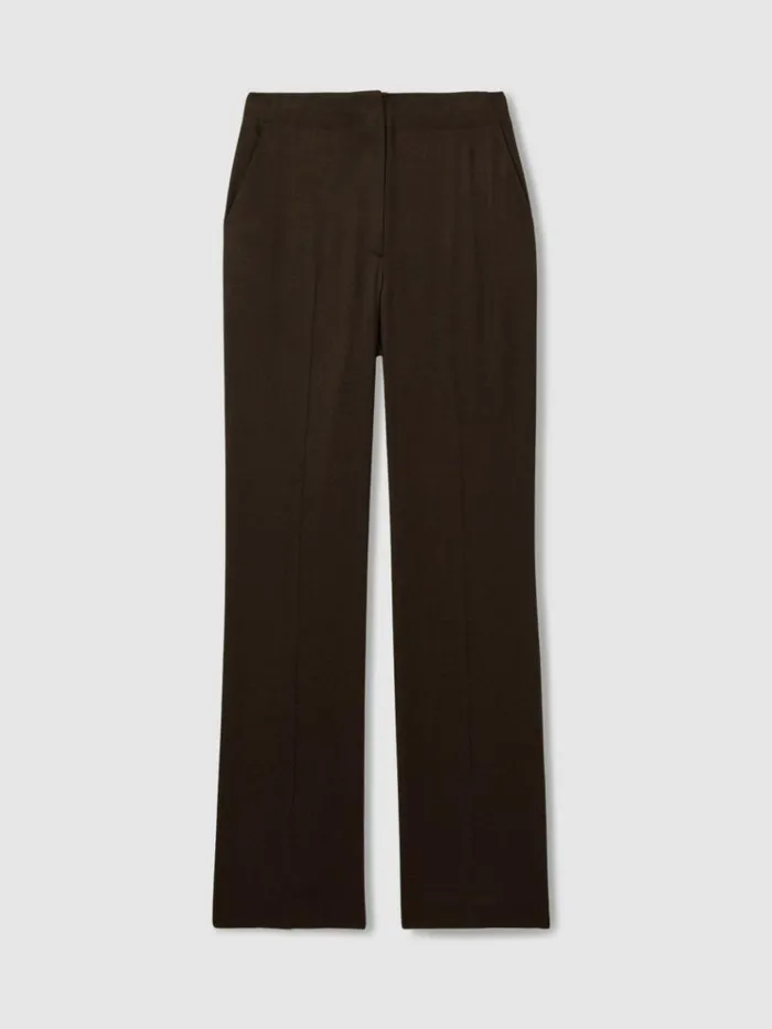 REISS Pants Women Atelier Virgin WoolBlend Suit Trousers Chocolate