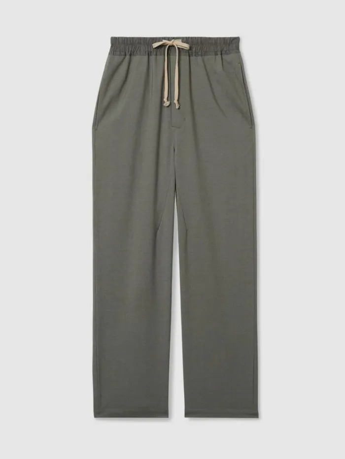 REISS Pants WomenMen Reiss Les 100 Ciels Twill Trousers With Lyocell And Wool Charcoal