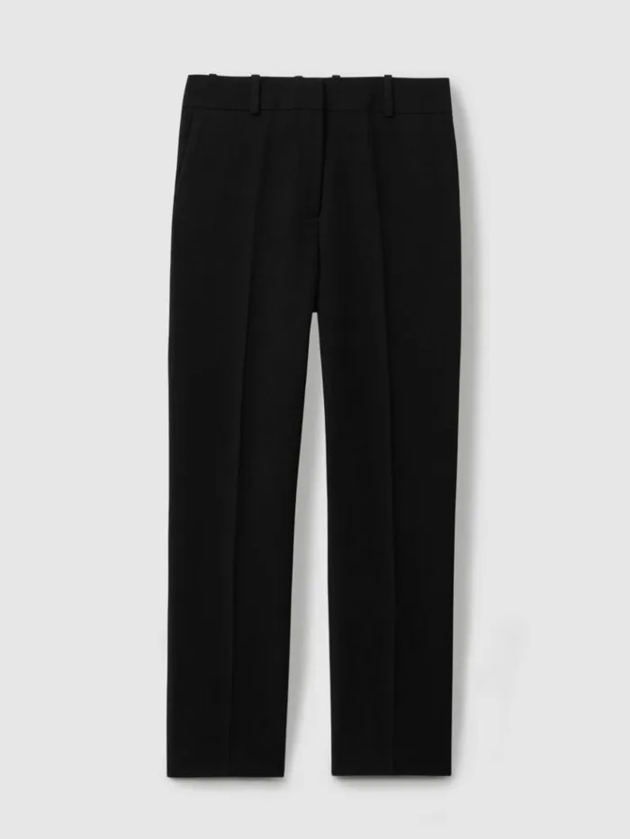 REISS Pants Women Slim Fit Suit Trousers Black