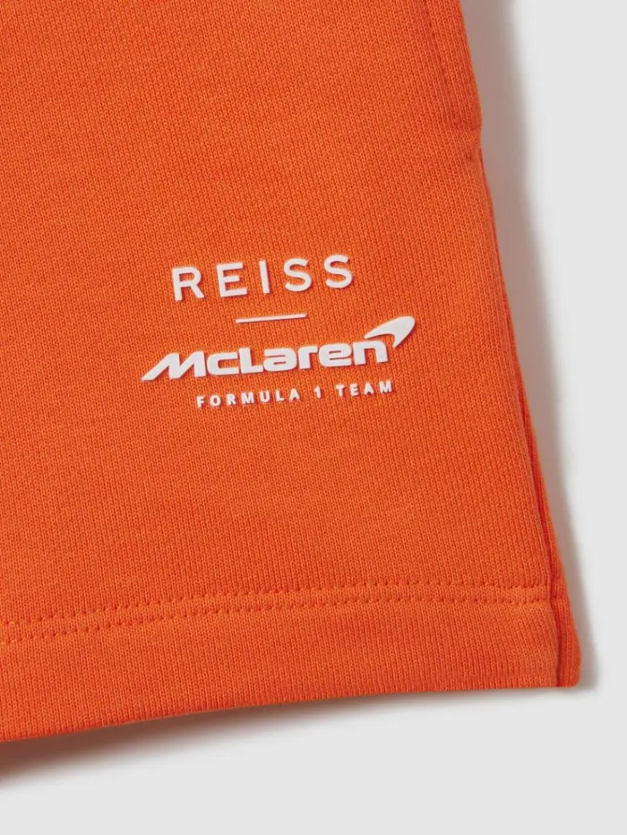 REISS Reiss X Mclaren F1 Team Children McLaren F1 Cotton Drawstring Shorts Papaya