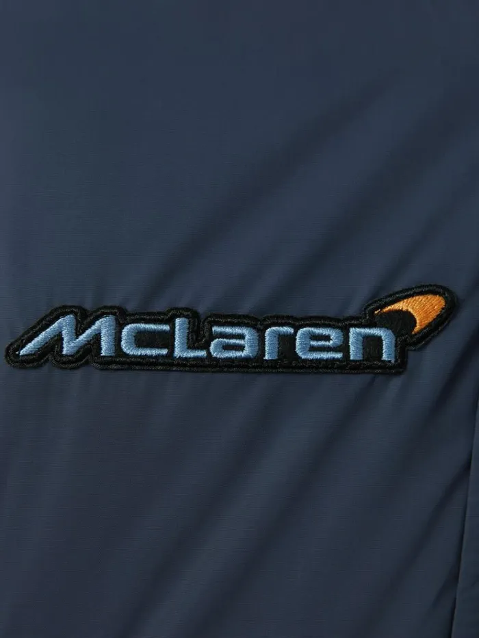 REISS Reiss X Mclaren F1 Team Children McLaren F1 Patch Varsity Bomber Jacket Airforce Blueecru