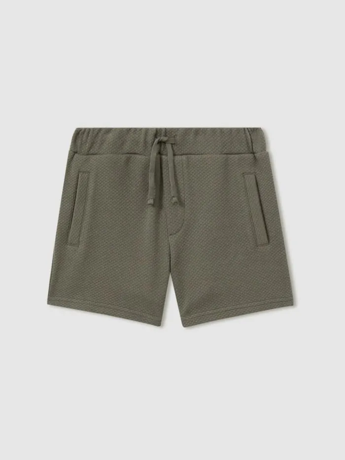 REISS Shorts Children Textured Drawstring Shorts Green Smoke