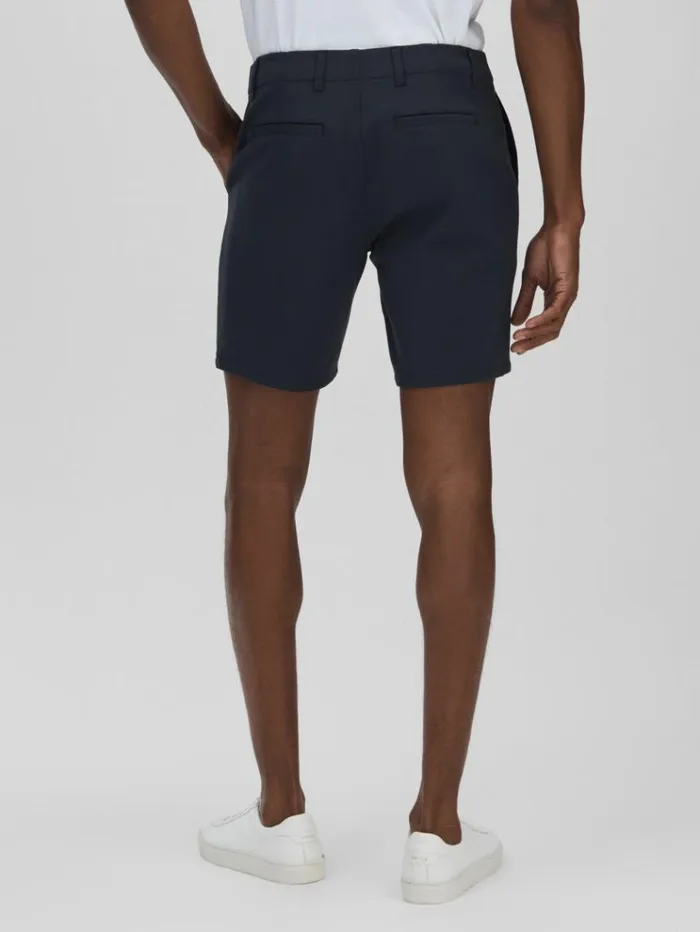REISS Shorts Men Paige Tailored Knitted Shorts Deep Anchor