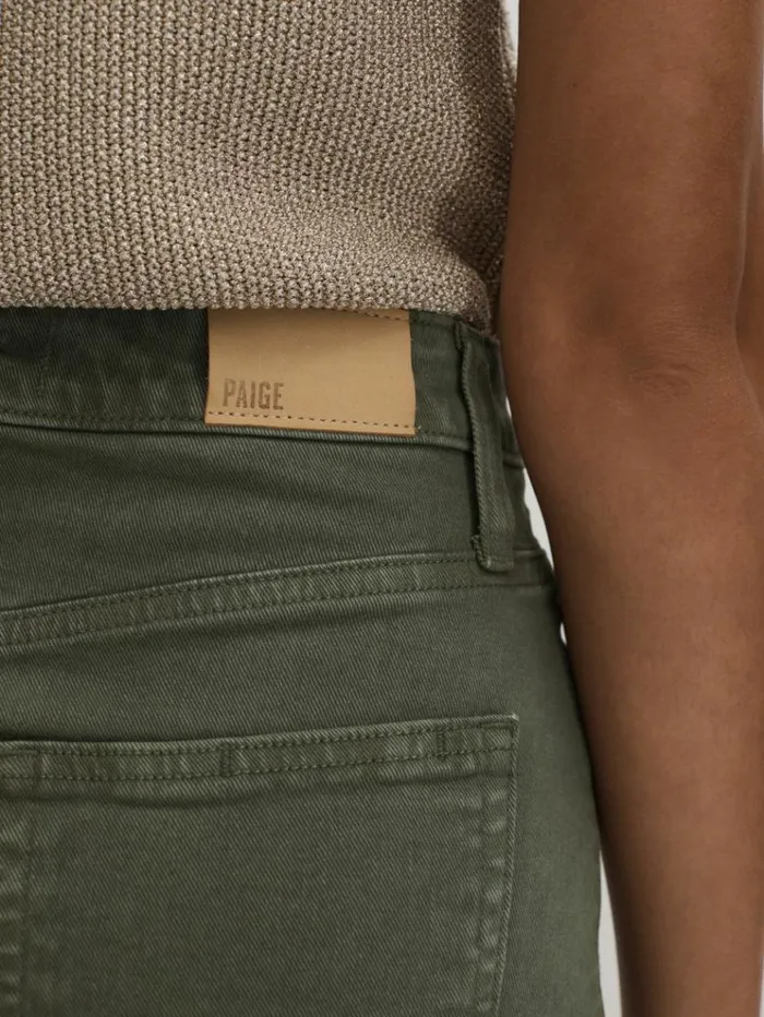 REISS Shorts Women Paige High Rise Denim Shorts Vintage Ivy Green