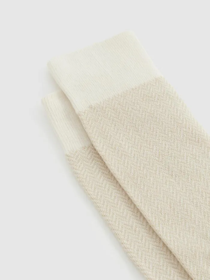 REISS Socks and Underwear Men Cottonblend Socks Ecruoatmeal