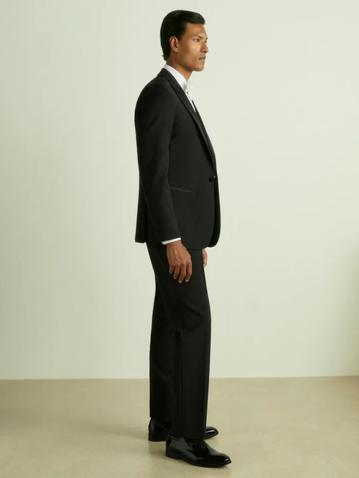 REISS Suits and Tailoring Men Modern Fit Tuxedo Trousers Black