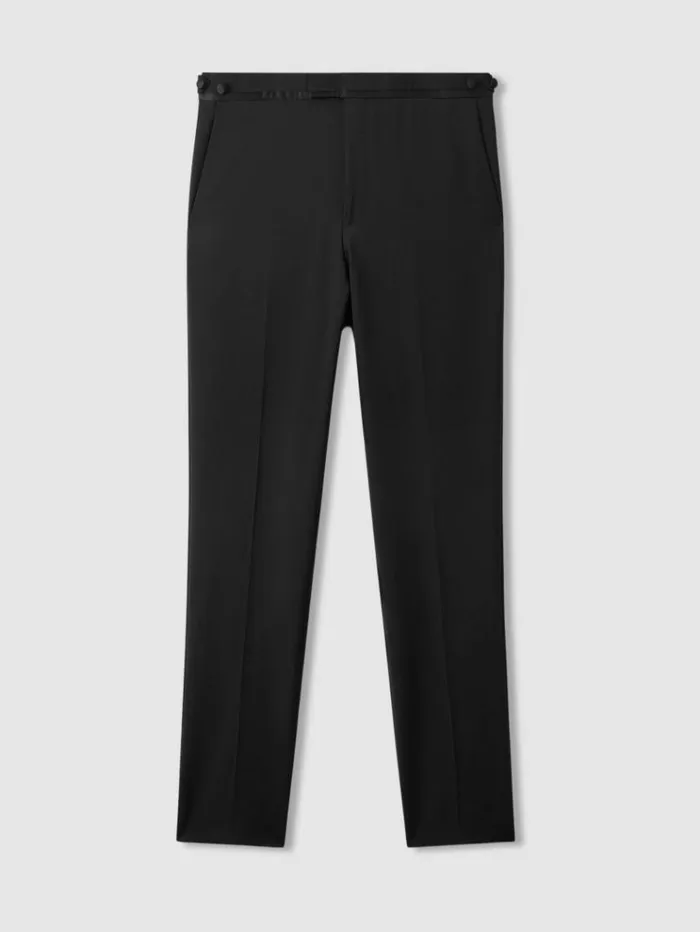 REISS Suits and Tailoring Men Modern Fit Tuxedo Trousers Black