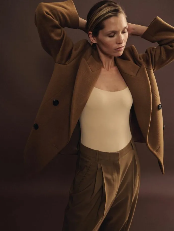 REISS Suits and Tailoring Women Atelier Virgin Wool And CamelBlend Suit Jacket Camel