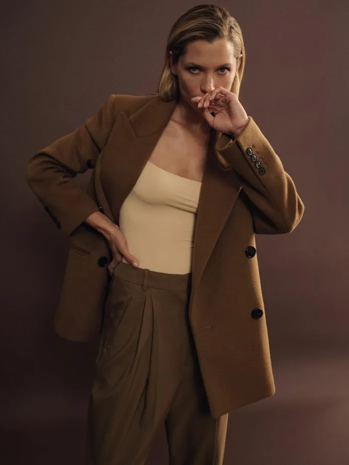 REISS Suits and Tailoring Women Atelier Virgin Wool And CamelBlend Suit Jacket Camel