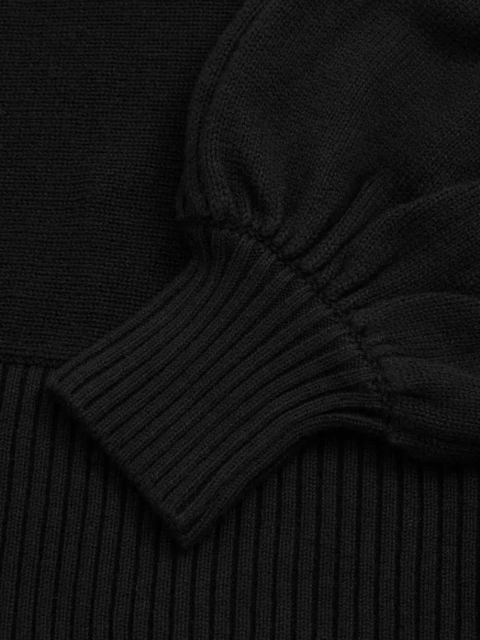 REISS Sweaters Women Florere Wool Blend Roll Neck Jumper Black