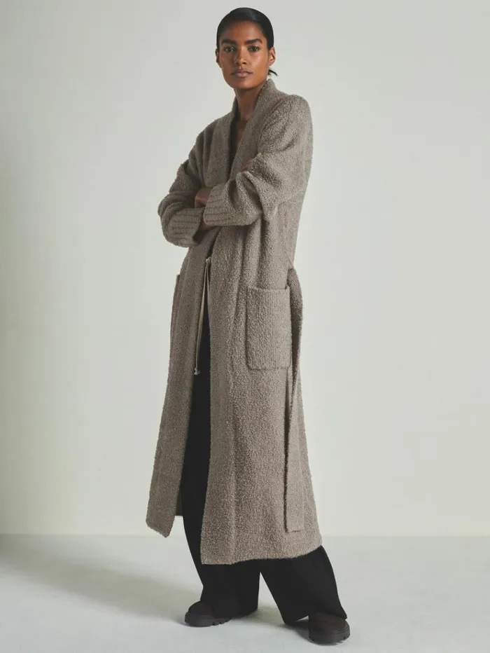 REISS Sweaters WomenMen Reiss Les 100 Ciels Boucl Cardigan With Wool Mink