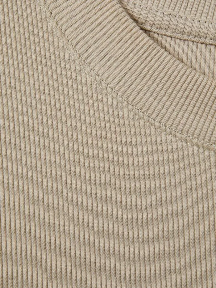 REISS Sweaters Women Ribbed Ruched Waist Vest Camel