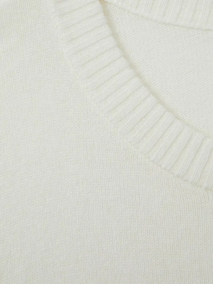 REISS Sweaters Women Wool Blend Crew Neck Jumper With Cashmere Cream