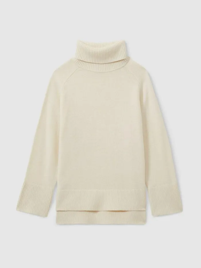 REISS Sweaters Women WoolCashmere RollNeck Jumper Cream
