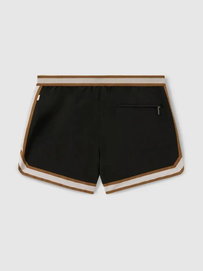 REISS Swimwear Men Ch Elasticated Waist Swim Shorts Black