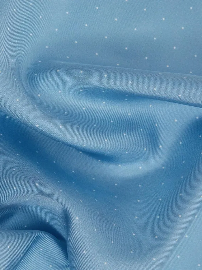 REISS Ties and Pocket Squares Men Polka Dot Silk Pocket Square Blue