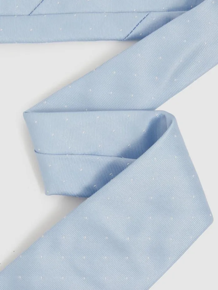 REISS Ties and Pocket Squares Men Polka Dot Silk Tie Light Blue REISS Ties and Pocket Squares Men Polka Dot Silk Tie Light Blue