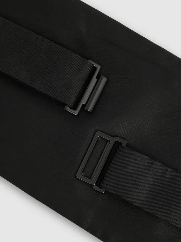 REISS Ties and Pocket Squares Men Silk Cummerbund Black