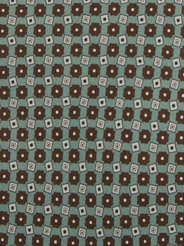 REISS Ties and Pocket Squares Men Silk Floral Print Tie Light Green
