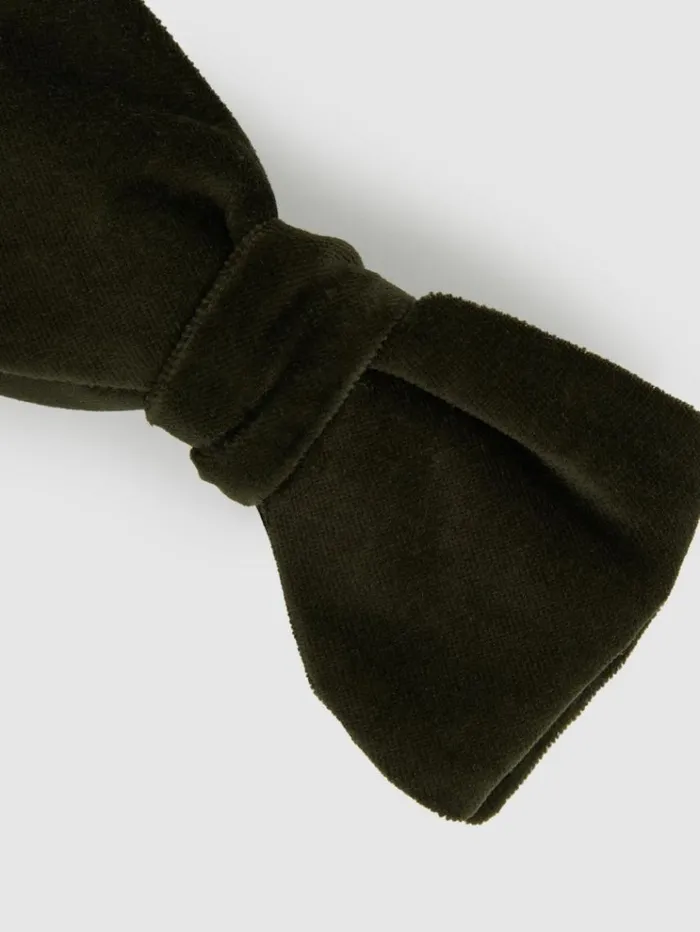 REISS Ties and Pocket Squares Men Velvet Bow Tie Emerald