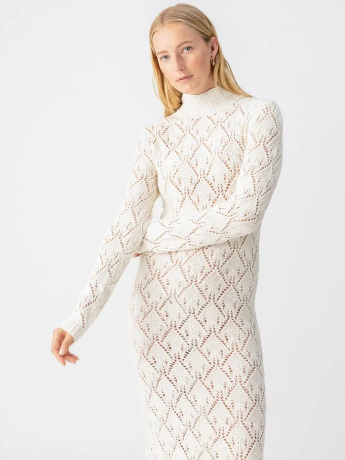 Sanctuary Clothing Dresses and Jumpsuits Women Pointelle Sweater Maxi Dress Eco Natural Sanctuary Clothing Dresses and Jumpsuits Women Pointelle Sweater Maxi Dress Eco Natural