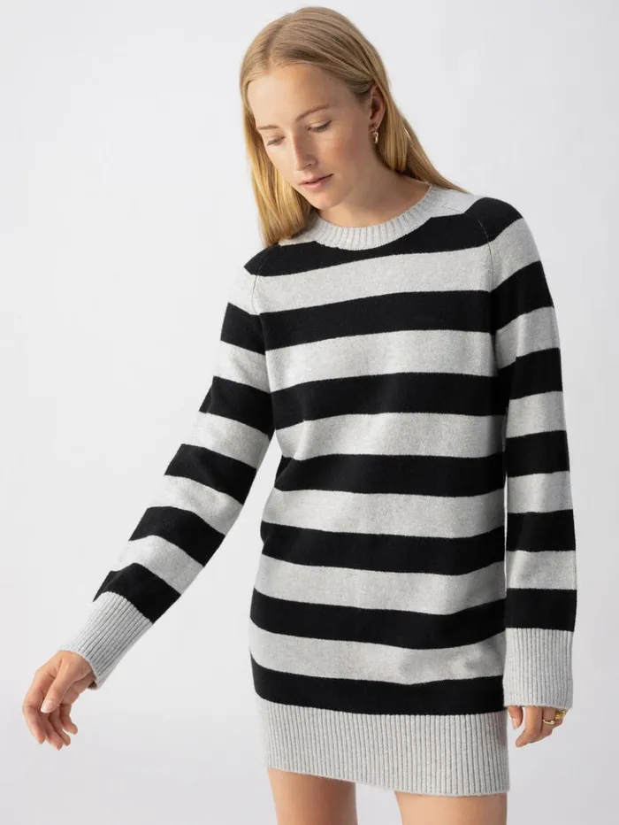 Sanctuary Clothing Dresses and Jumpsuits Women So Soft Sweater Dress Heather Grey Black Stripe Sanctuary Clothing Dresses and Jumpsuits Women So Soft Sweater Dress Heather Grey Black Stripe