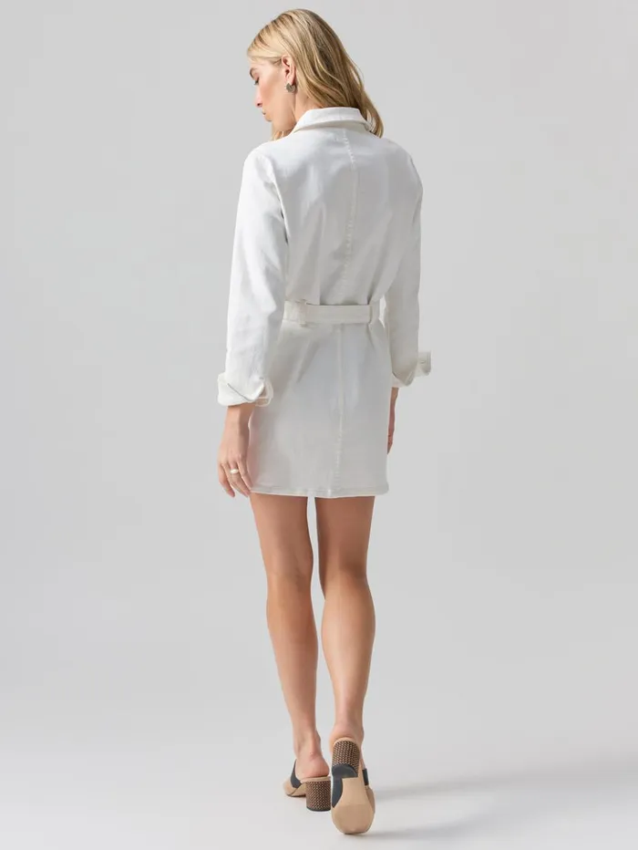 Sanctuary Clothing Dresses and Jumpsuits Women Tie Waist Denim Dress Chalk Sanctuary Clothing Dresses and Jumpsuits Women Tie Waist Denim Dress Chalk