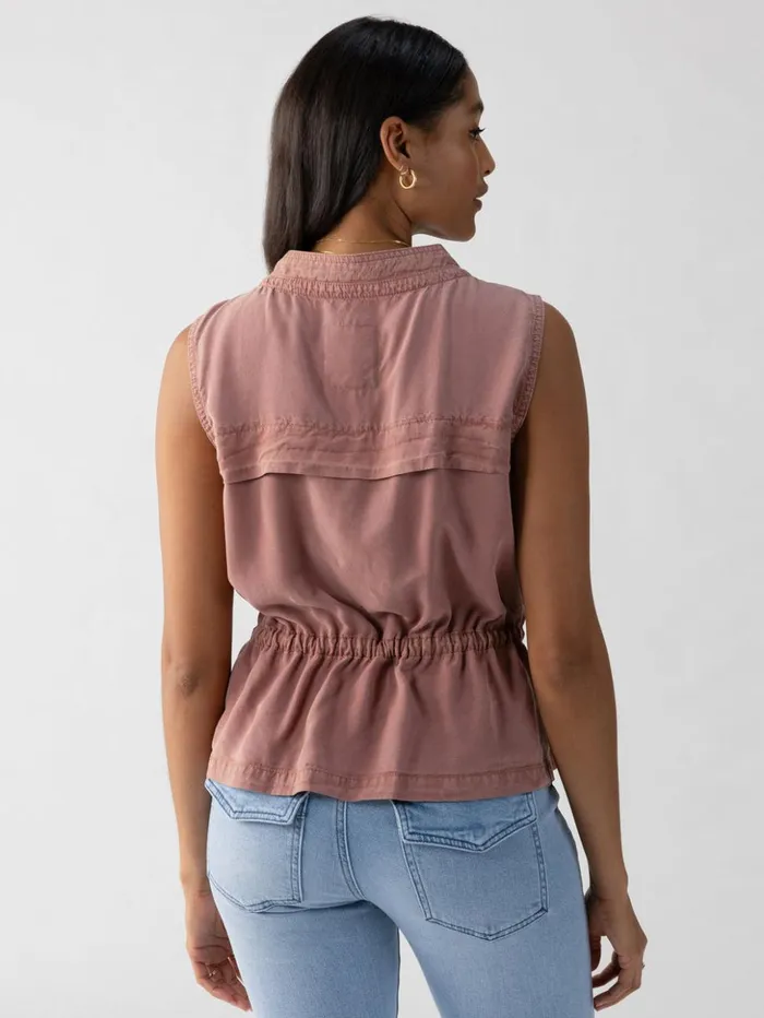Sanctuary Clothing Jackets and Outerwear Women Leah Surplus Vest Washed Clay