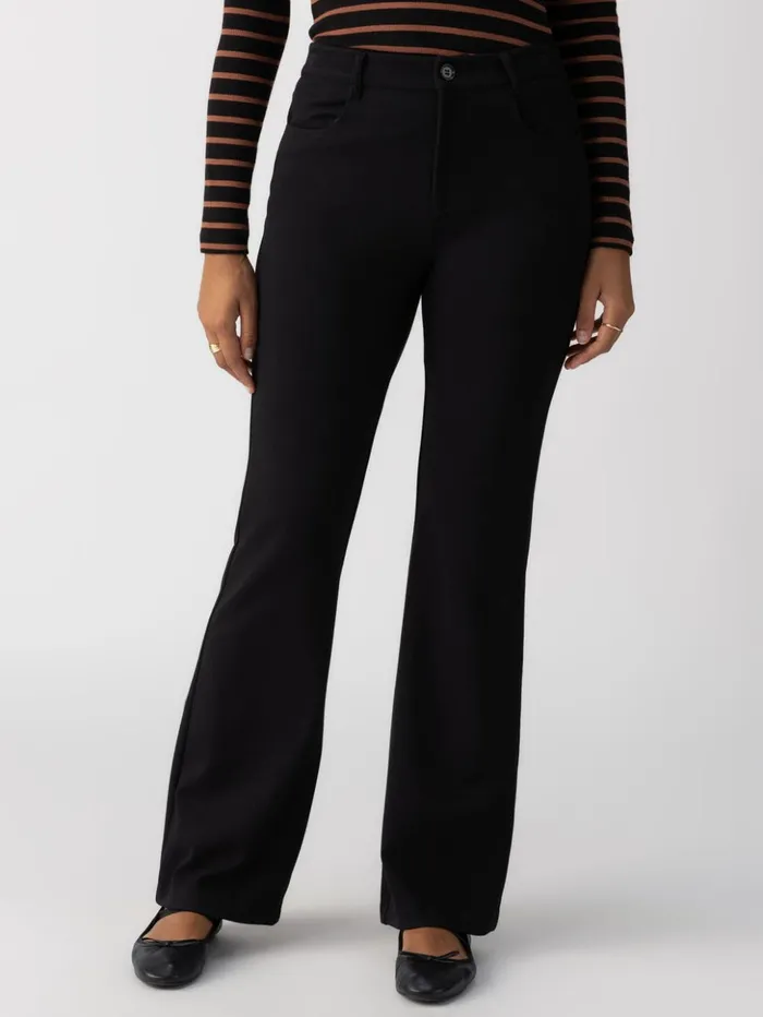 Sanctuary Clothing Leggings Women Maya Flare Standard Rise Pant Black