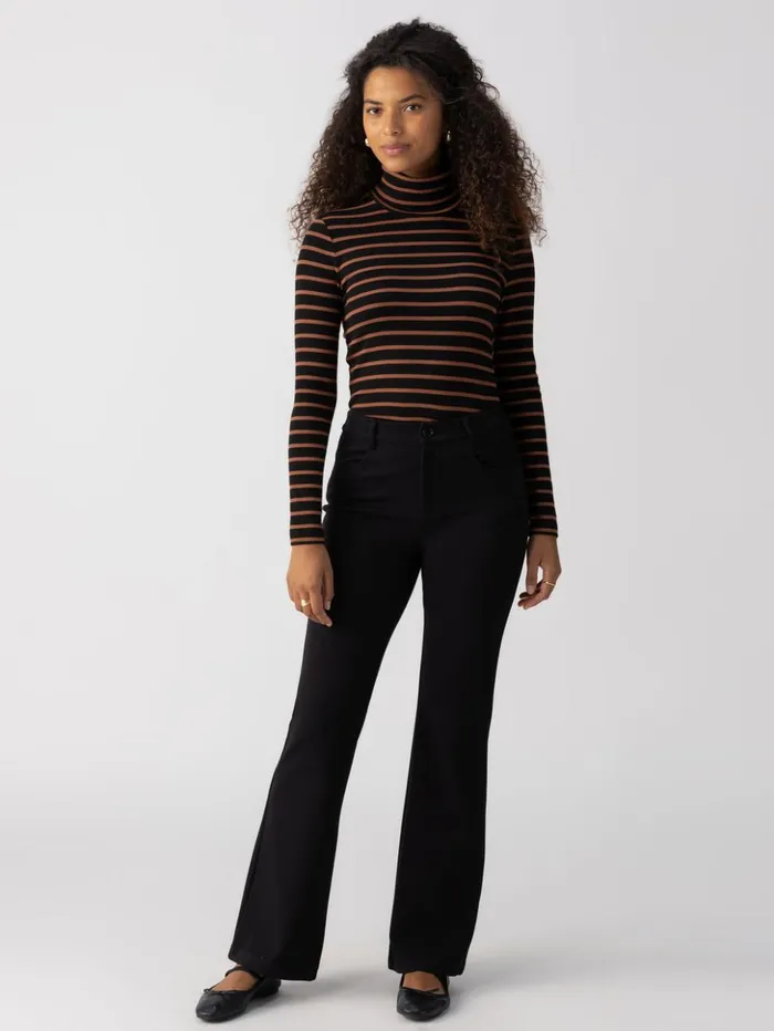 Sanctuary Clothing Leggings Women Maya Flare Standard Rise Pant Black