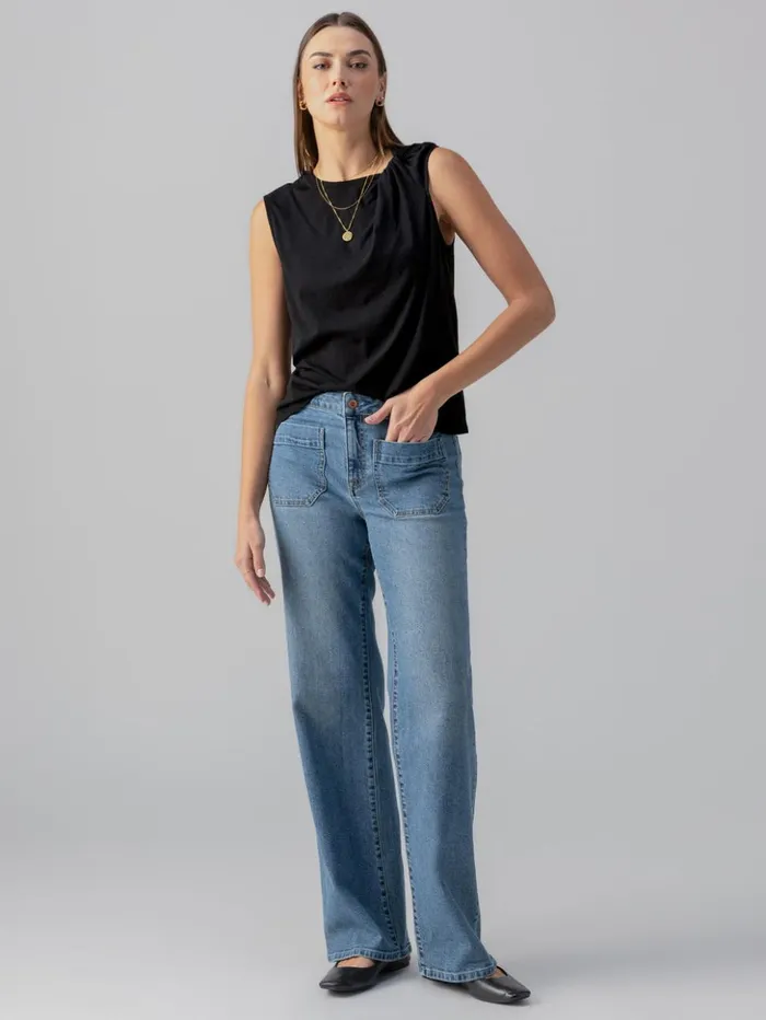 Sanctuary Clothing Pants Women Marine Extended Standard Rise Jeans Sapphire Dream