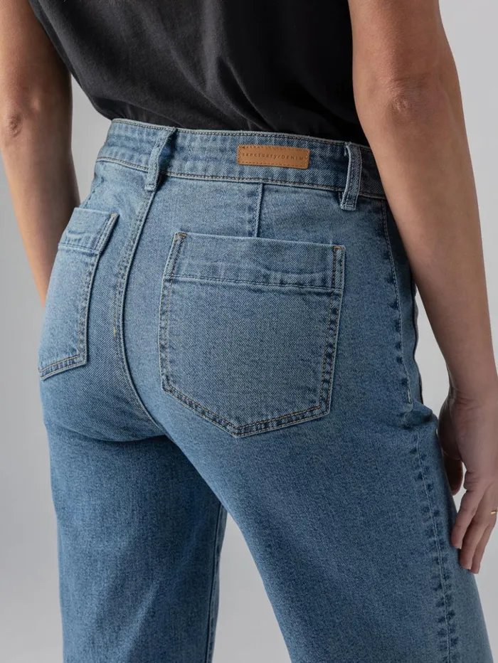 Sanctuary Clothing Pants Women Marine Extended Standard Rise Jeans Sapphire Dream