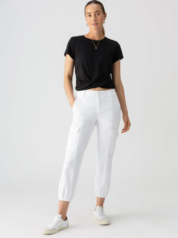 Sanctuary Clothing Pants Women Rebel Standard Rise Pant Brilliant White