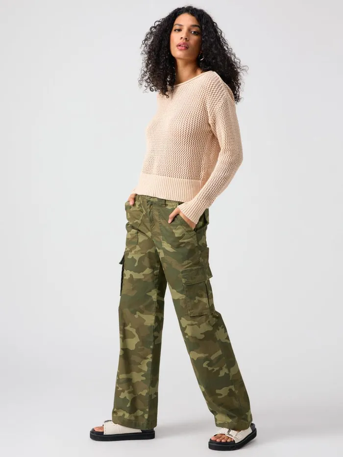 Sanctuary Clothing Pants Women Reissue Cargo Standard Rise Pant Renew Camo