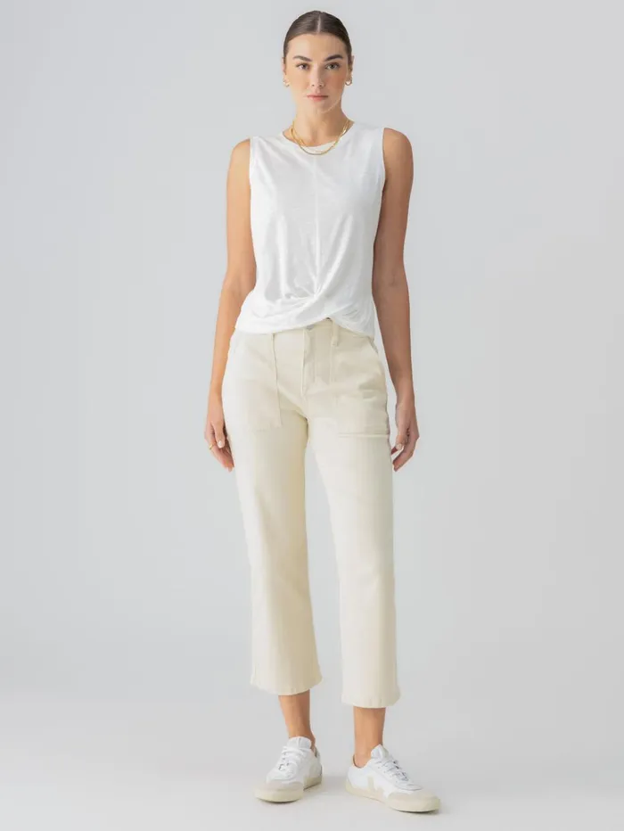 Sanctuary Clothing Pants Women Vacation Crop High Rise Pant Birch