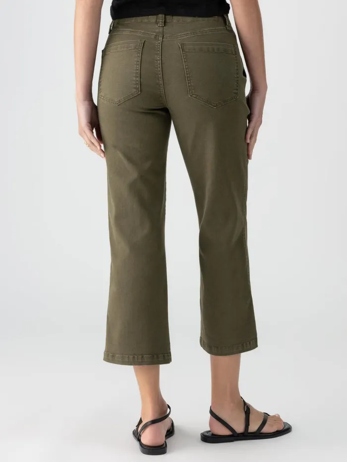 Sanctuary Clothing Pants Women Vacation Crop High Rise Pant Burnt Olive