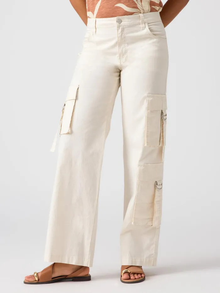 Sanctuary Clothing Pants Women Y2K Strappy Cargo Standard Rise Pant Eco Natural