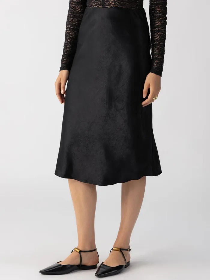 Sanctuary Clothing Skirts Women Everyday MidRise Maxi Skirt Black